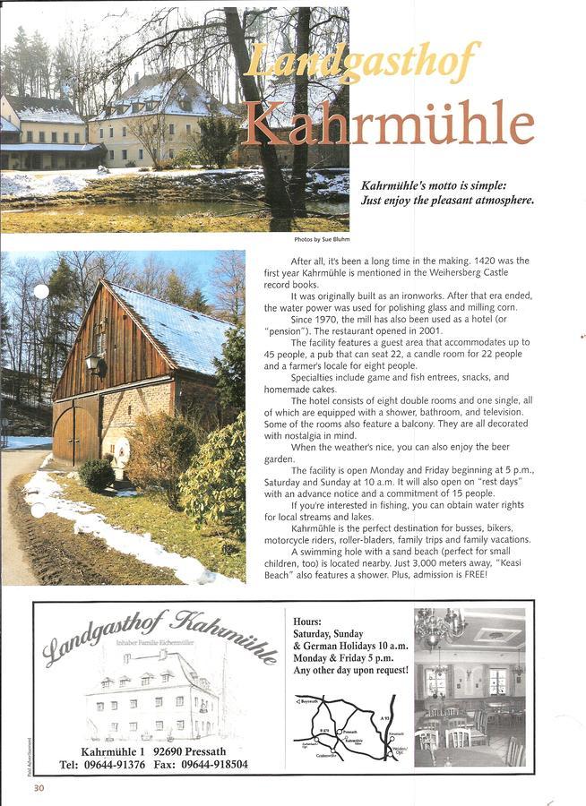 Landgasthof Kahrmühle Pressath Exterior foto